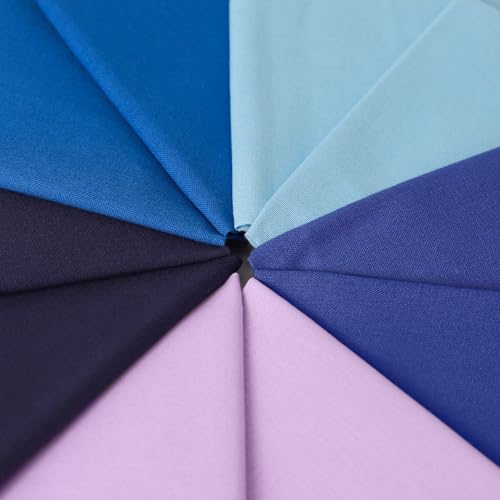 10 Pieces 18 x 21 Inches Cotton Fabric Precut Quilting Fabric Bundles Solid Colors Layer Cakes Quilt Material for DIY Craft Sewing Embroidery (Bule Purple Set) - color: Bule Purple