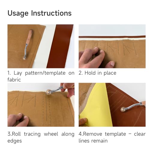 KEARING 7.4" Needle Point Tracing Wheel - Leather Stitching Spacer Tool