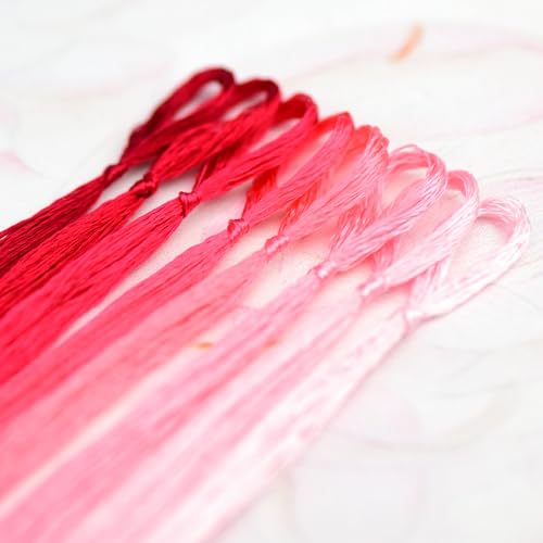 Natural Silk Thread, Handmade Embroidery Thread, 8 Colors, 110m Each, Mulberry Silk Floss for Hand Embroidery, Fine Detailed Needlework, Luxury Embroidery Threads Set（11） - color: 11