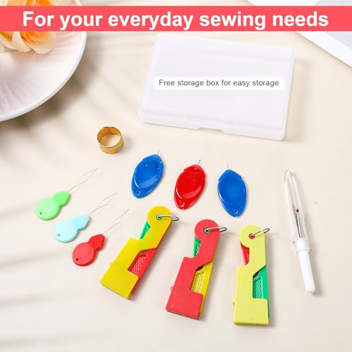 10Pcs Plastic Automatic Needle Threader, New Simple Needle Threaders for Hand Sewing Embroidery