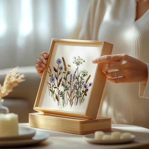 COCOMOX Floral Embroidery Kit for Beginners, Cross Stitch Practice Kits - color: Floral pattern