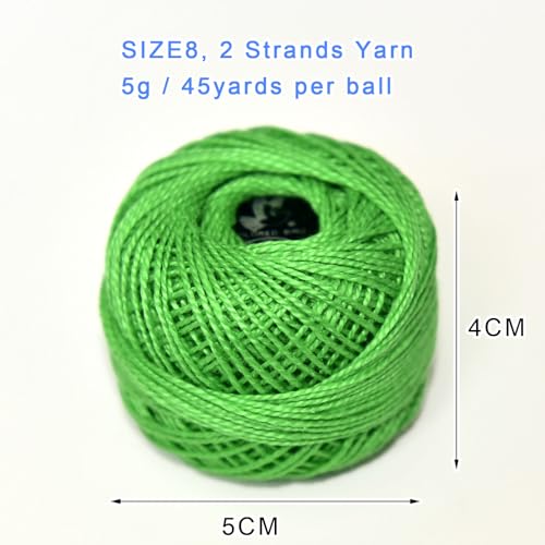 Crochet Thread 10 Balls Cardinal Size 8 for Crochet Hardanger Cross Stitch Needlepoint Hand Embroidery (Dark Mixed Color Series) - color: Dark Mixed Color Series