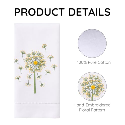 Bathroom Hand Towels Set of 2, Yellow Purple Dandelion - color: 1155 - Yellow Purple Dandelion