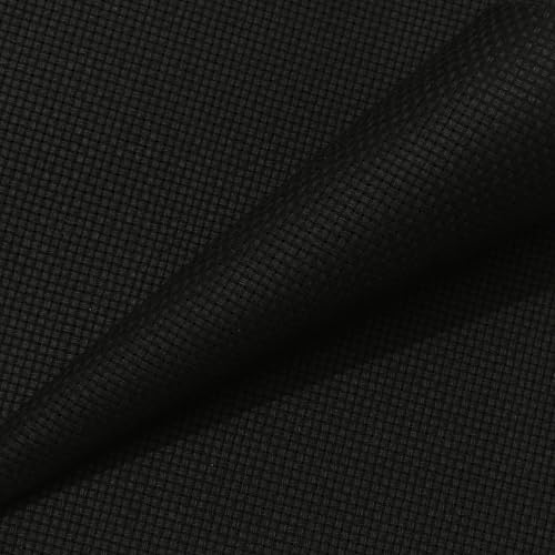 Aida Cloth 11 Count Cross Stitch Fabric,19×28inch (11CT,Black) - color: Black, size: 11CT