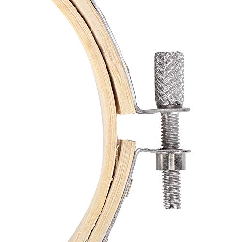 12Pcs 3.5Inch Bamboo Embroidery Hoops Wooden Round Adjustable Stitch Hoop Ring for Art Crafting Handy Sewing Cross Stitching