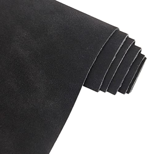 Black Soft Faux Suede Fabric 30x135cm Synthetic Faux Leather Frosted Leatherette for Handbags Wallets Sewing Crafts - color: Black