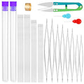 UOOU 28 Pcs Beading Needles, 4 Sizes Beading Needles for Seed Beads - color: White-28 Pcs