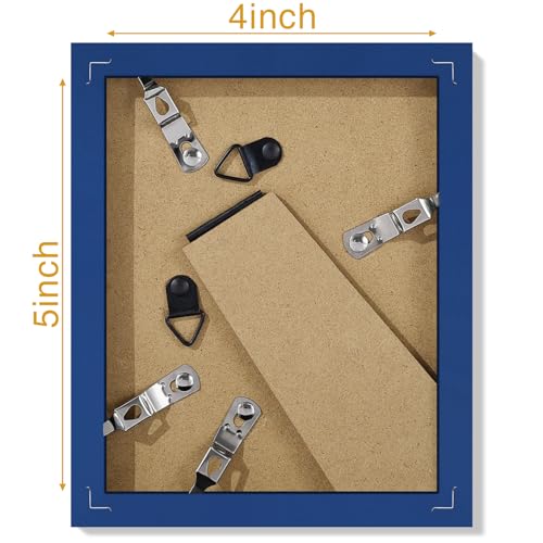 Vittanly 4x5 Picture Frame for Wall or Tabletop, Royal Blue - color: Royal Blue, size: 4x5
