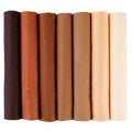 7PCS Solid Color Cotton Fabric Squares 20" x 20" Fat Quarter Fabric Bundles Craft Fabric for Patchwork Sewing Quilting Crafting DIY (Coffee) - color: Coffee
