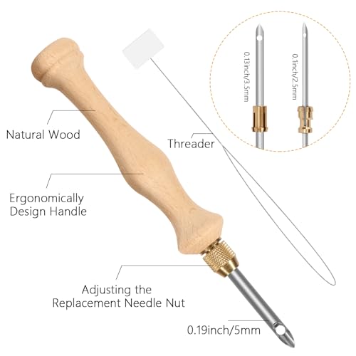 Pllieay Punch Needle, Wooden Punch Needle Tool for Punch Needle - size: Punch Needle
