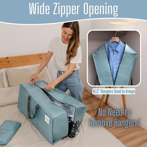 VENO 6 Pack Heavy Duty Moving Bags with Backpack Straps, Zippers & Handles, Extra Large Packing Bags for College Dorm Essentials, Moving Supplies Alternative to Cardboard Moving Boxes - color: Light Blue, size: 6 Pack