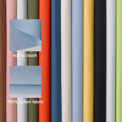 KEPYDRMTF Embroidery Fabric Kit with Water-Soluble Pens - 24pcs (6 Cotton Fabric Squares 11.8"x11.8" + 6 Colored Pens) | for Embroidery Projects, Upholstery Decoration & DIY Crafts (24 PCS) - size: 24 PCS