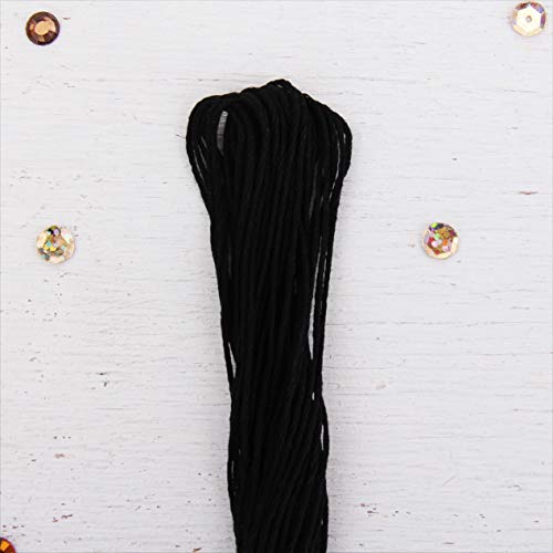 12 Skeins ThreadArt Cotton Embroidery Floss, Black - color: Black