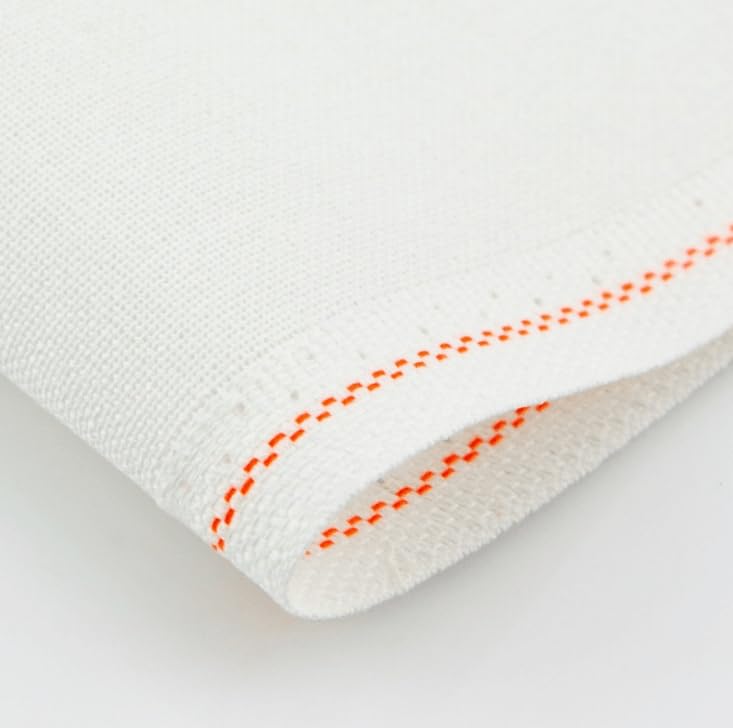 Wizardi Murano 32 Count White 3984/100. Needlework Canvas, Cross-Stitch Fabric, Embroidery Cloth, Needlepoint Canvas. 52% Cotton and 48% Viscose. Precut Zweigart - color: White
