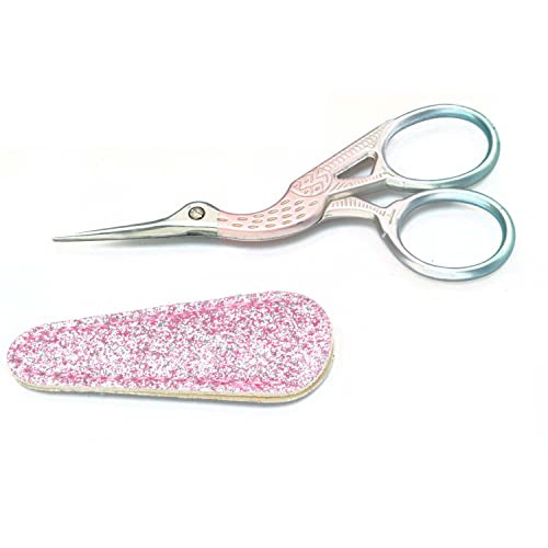 6 Pieces Scissors Cover Safety Synthetic Leather Sheath Protector - color: Glitter Colors