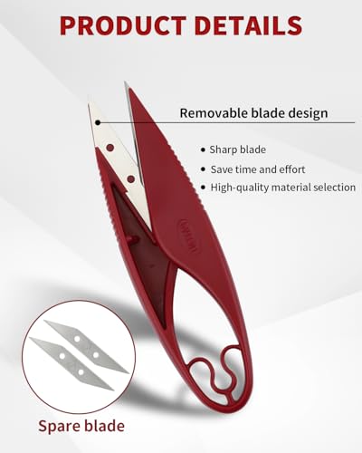 8 PCS Seam Ripper Tool Set - 4 Pcs Seam Rippers for Sewing (2 Big+2Small) with 2 Scissors & 2 Blades, Sewing Supplies for Needle Work Patterns and Sewing Clothes