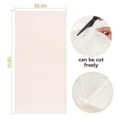 39.4×197in Durable Yet Forgiving Overlocking Tufting Cloth with Marked Line - size: 197 x 39.4 inch