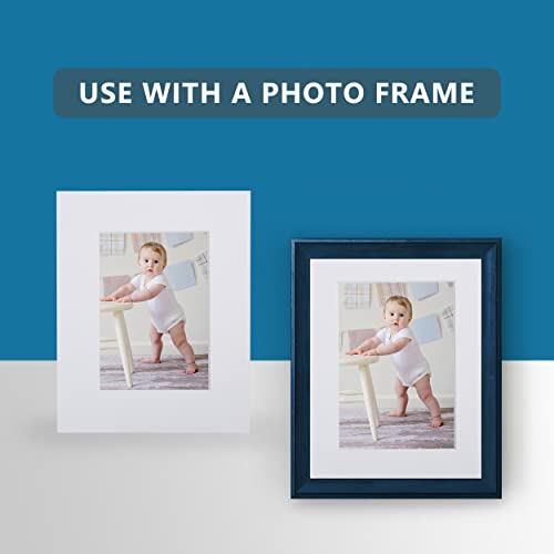 Somime 10 Pack White Photo Mat Set 11x14 for 8x10 Photos - size: 11x14 10pack white complete set for 8x10