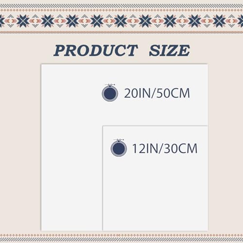 8 PCS 8 × 8 Inch Linen Embroidery Fabric, Natural White - size: 8 × 8 Inch