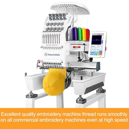 New brothread 4000M Huge Spool Embroidery Machine Thread - Red - color: Red-800