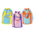 3PCS Mesh Beach Bag, Foldable Toy Storage Bag - size: 3P-SEABAG