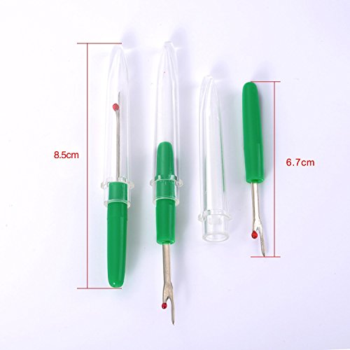 Blulu 16 Pcs Seam Ripper Stitch Thread Sewing Kit Unpicker with Plastic Handle and Cover Seam Ripper for Sewing and Crafting, Assorted Colors(Small)