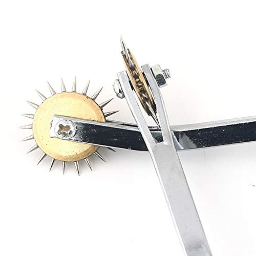 TIHOOD 2PCS Needle Point Tracing Wheel, 4mm Leather Paper ClothSewing Overstitch Wheel Tool - color: Black