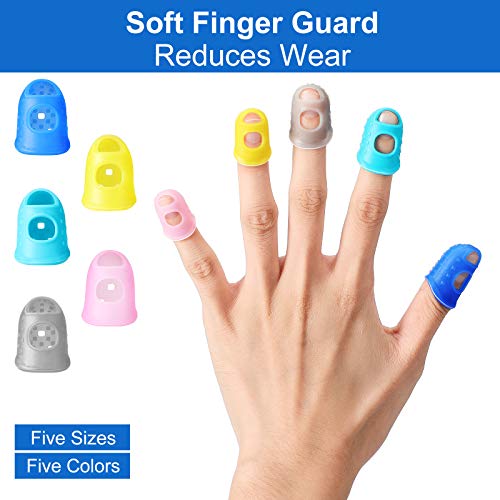 Zonon 20 Pcs Rubber Thimble Finger Protector,Blue - color: Blue