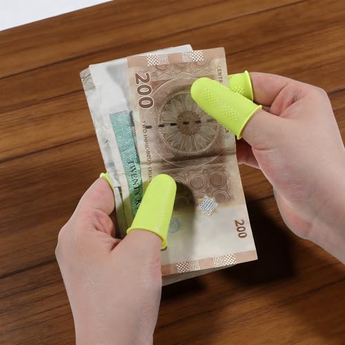 24 Pcs Rubber Finger Protectors, 3 Sizes Silicone Finger Protectors Reusable Rubber Thimble for Hot Glue, Honey, Adhesives, Scrapbooking, Sewing, and Writing Task