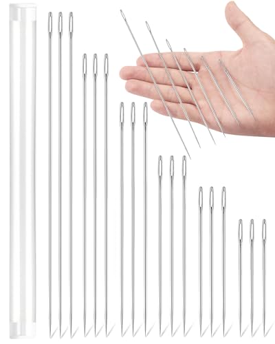 18PCS FIVEIZERO Professional Upholstery Needles, Large Sewing Needles