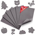 Dark Gray Soft Felt Sheets for Crafts, 9" x 12", 1.6mm Thick, 6 Pcs - color: Dark Gray