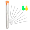 Hekisn Professional Large-Eye Triangle Leather Needles with Threaders for Hand Sewing Repair Stitching Projects (1.6 * 58mm) - size: 1.6*58mm