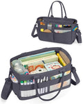 Marscamd Craft Organizer Tote Bag, Art Supply Caddy, Gray - color: Gray