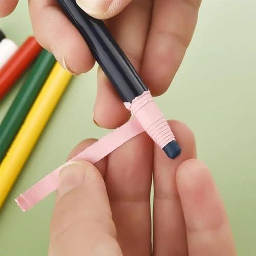 12 Pieces Sewing Mark Pencils Tailor Marking Pen Sewing Fabric Pencil for Sewing Marking and Tracing Tools 6 Colors