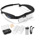 Dilzekui Magnifying Glass w/Light,1.5X-5X Magnifying Glasses Acrylic Lenses - color: Black
