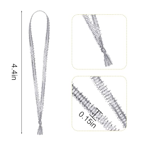100Pcs Christmas Ornament Ribbon Hangers, Ribbon Ornament Hangers, Hand Tied Ornament Ribbons Loops, Thin Ribbon for Ornaments (Silver) - color: Silver