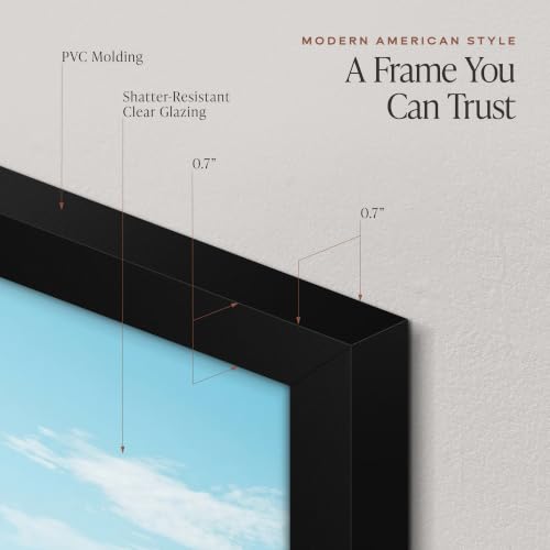 Americanflat 12x18 Poster Frame 2-Pack - Slim Molding - Black - size: 12x18