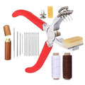 Leather Hole Punch,4mm Silent Leather Hand Pliers, Stitch Chisel - Red - color: Red