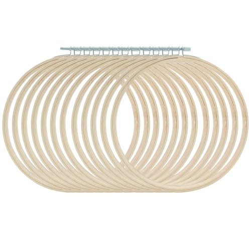 Dijedev 8 Inch Embroidery Hoops, 6PCS, Bamboo Circle Cross Stitch - size: 20 cm/8 inch