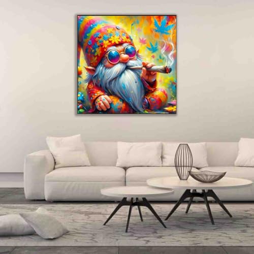 DYAIANGMU Gnome Stamped Cross Stitch Kit for Adults 13.7x13.7 inches - color: Y122