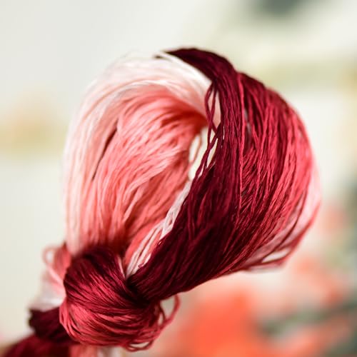 Natural 100% Mulberry Handmade Embroidery Silk Thread Silk Floss (48) - color: 48