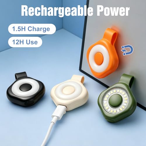Rechargeable Nurse Lights Clip On for Night Shift, Badge Light - color: F-Black