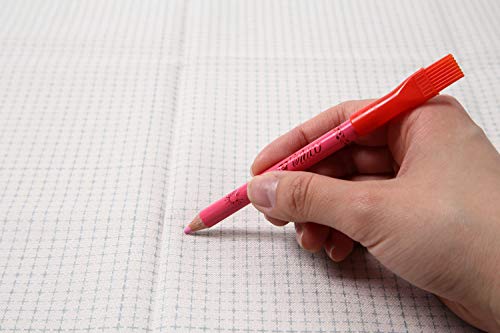 DARUMA Sashiko 100% Cotton Sewing Cloth (42.5 inch x 19.6 inch) with Grid Line and Fabric Marking Pencil Set (Light Grey) - color: Light Grey