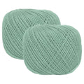 MECCANIXITY Crochet Thread Pearl Cotton Size 3 Light Green 2 Rolls - color: Light Green