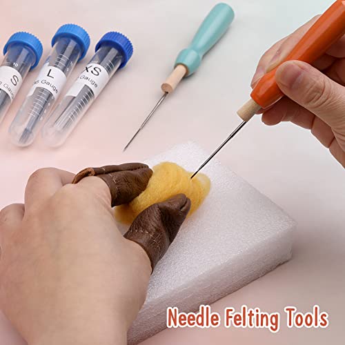 Wonvoc 40 PCS Felting Needles Set, 36/38/40/42 Gauge Felting Needles - color: triangle-40