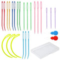 Hilsayum 25Pcs Yarn Needles Set with Box,Curved Darning Needles for Yarn