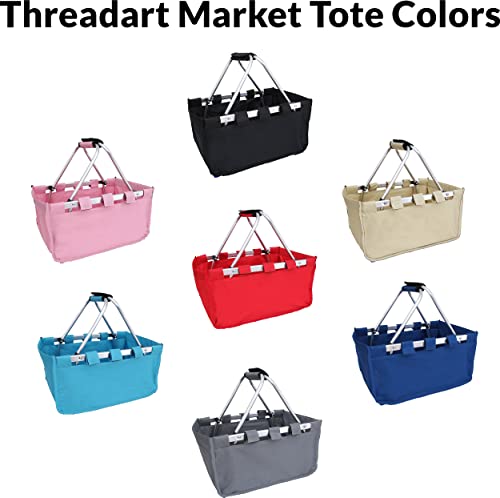 ThreadArt Collapsible Market Basket, Pink - color: Pink