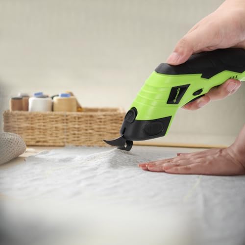 4.2V Cordless Electric Fabric Scissors, Case & 2 Blades - style: With 2 Blades