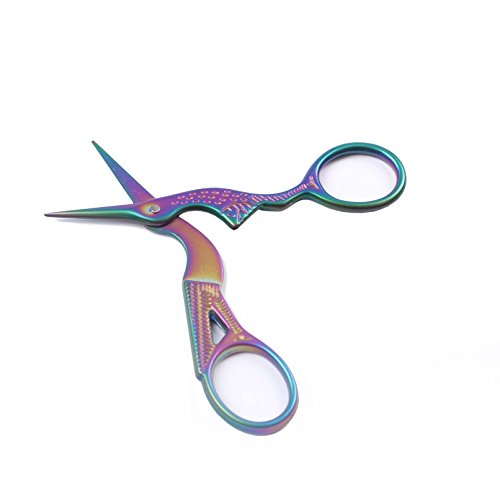 BIHRTC Stainless Steel Sharp Tip Classic Stork Scissors Crane Design Sewing