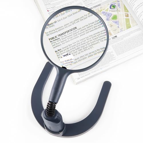 Carson MagniLamp LED Lighted 2x Hand Held or Hands Free Hobby Magnifier with Flexible Gooseneck for Reading, Crafts, Soldering, Jewelry and other Tasks and Hobbies For a Work Bench or Desk Top (GN-55)